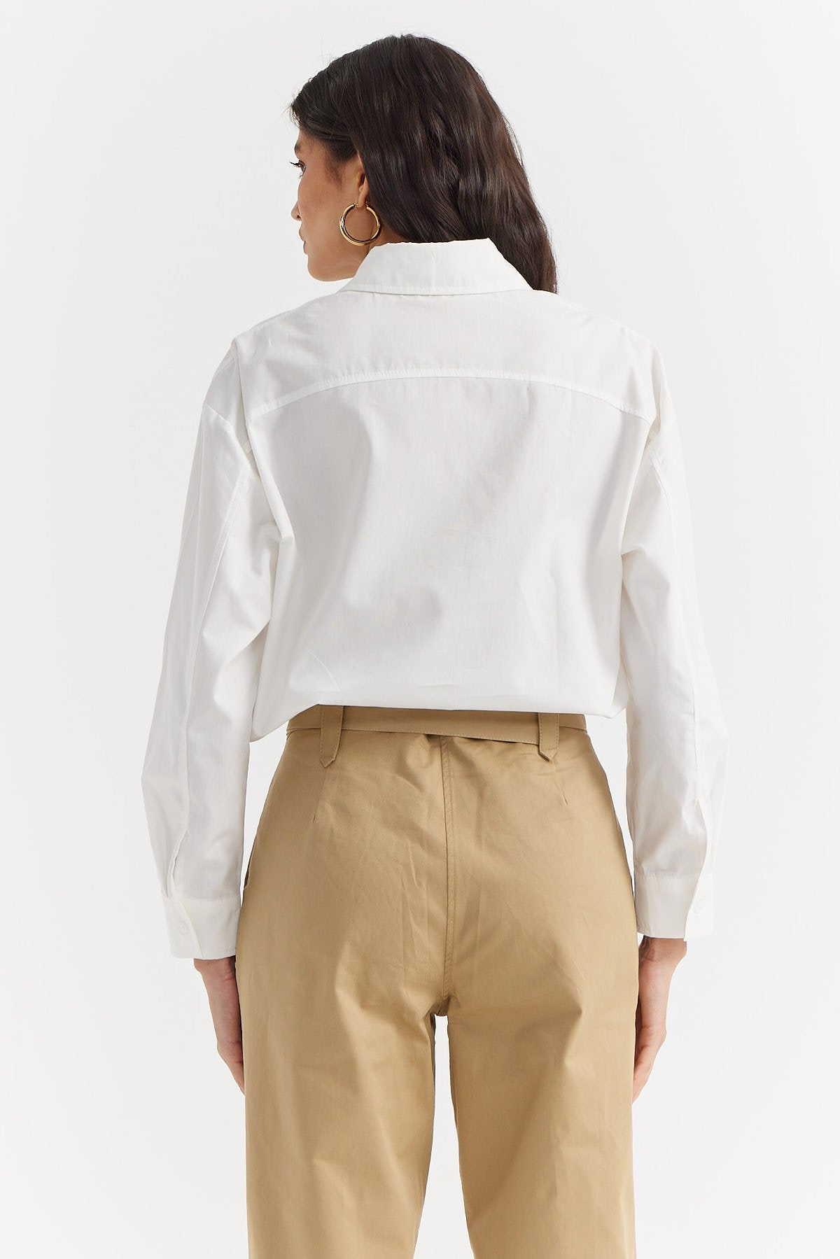 Women's Pocket Detailed Cotton Shirt