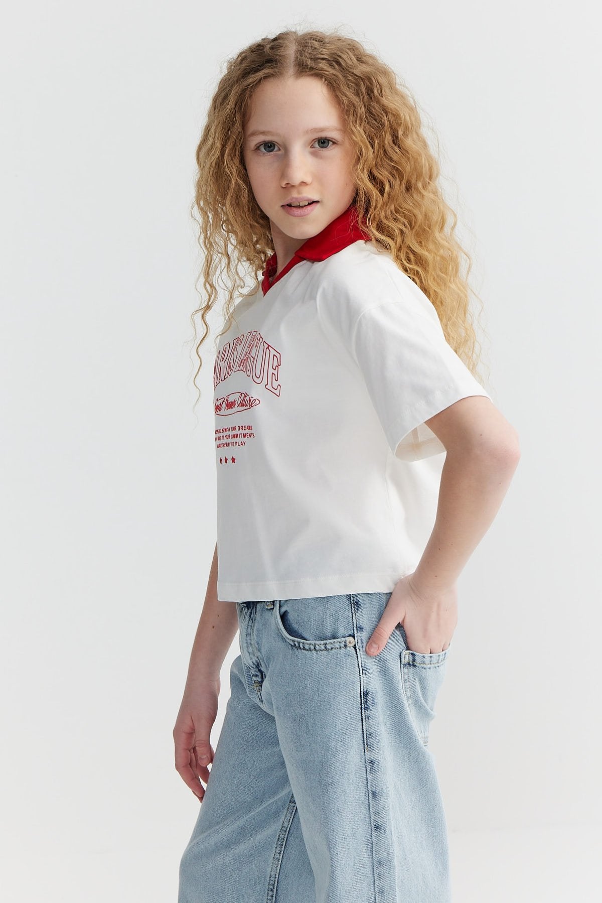 Girl's Text Printed T-shirt