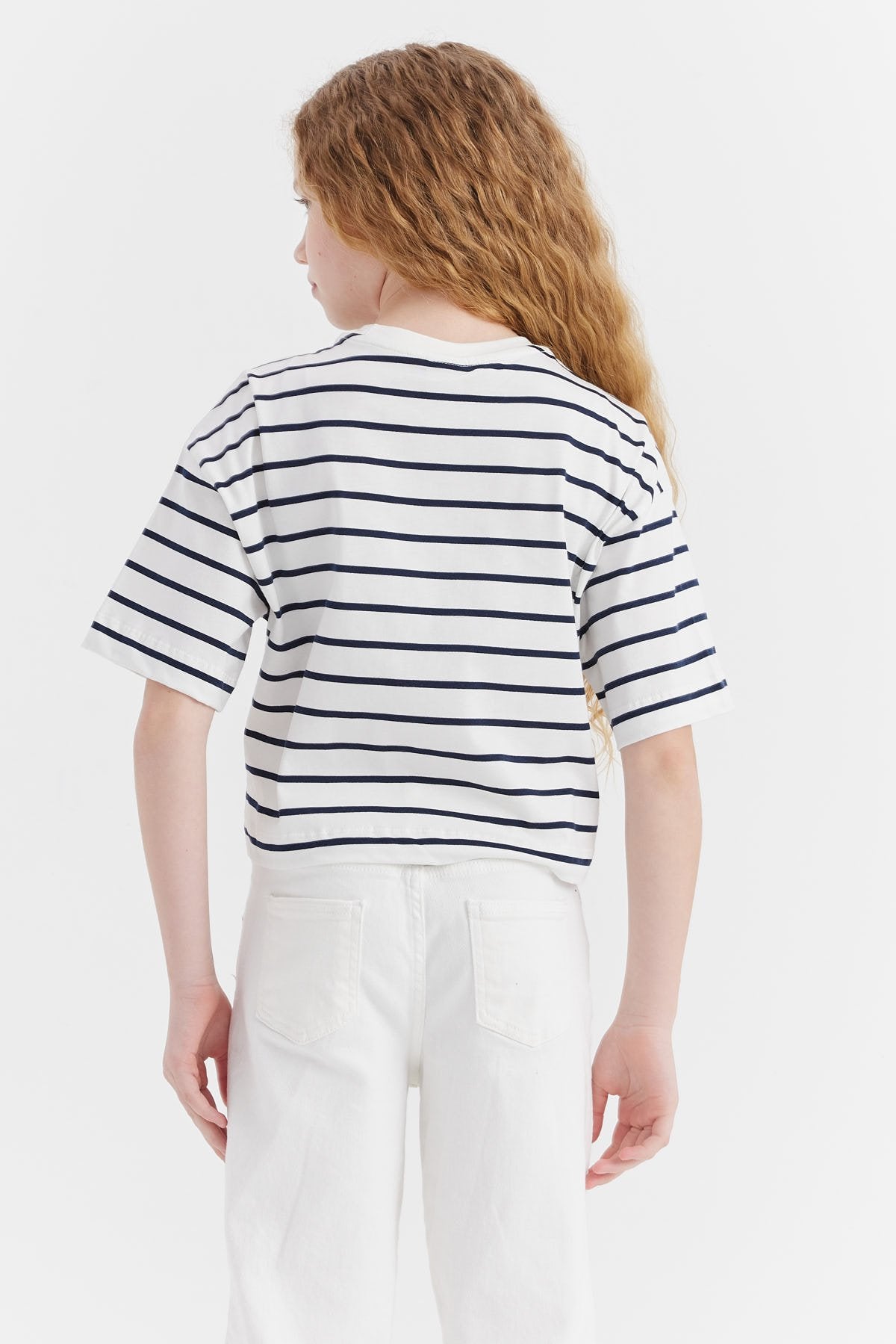 Girl's Striped Patterned T-shirt