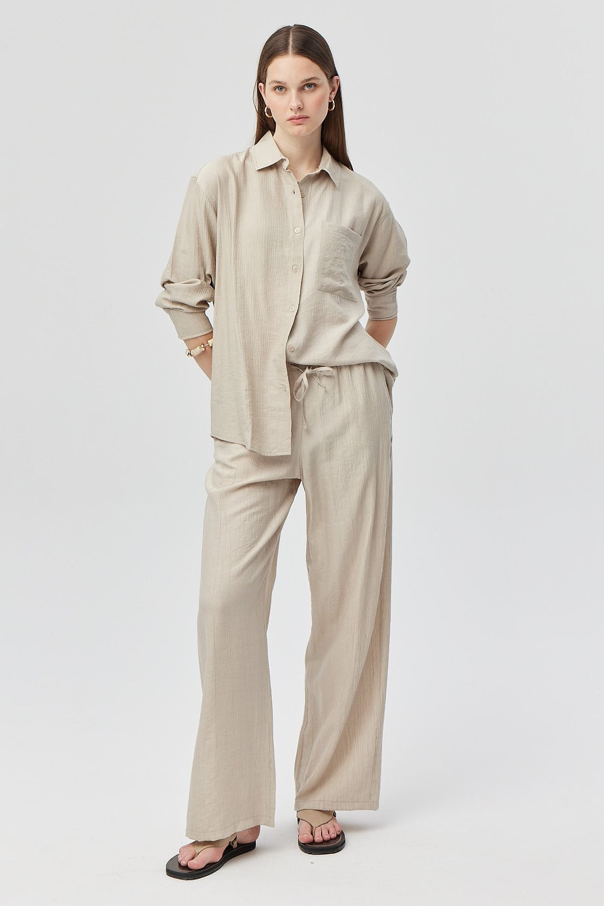 Women's Tie Waist Trousers