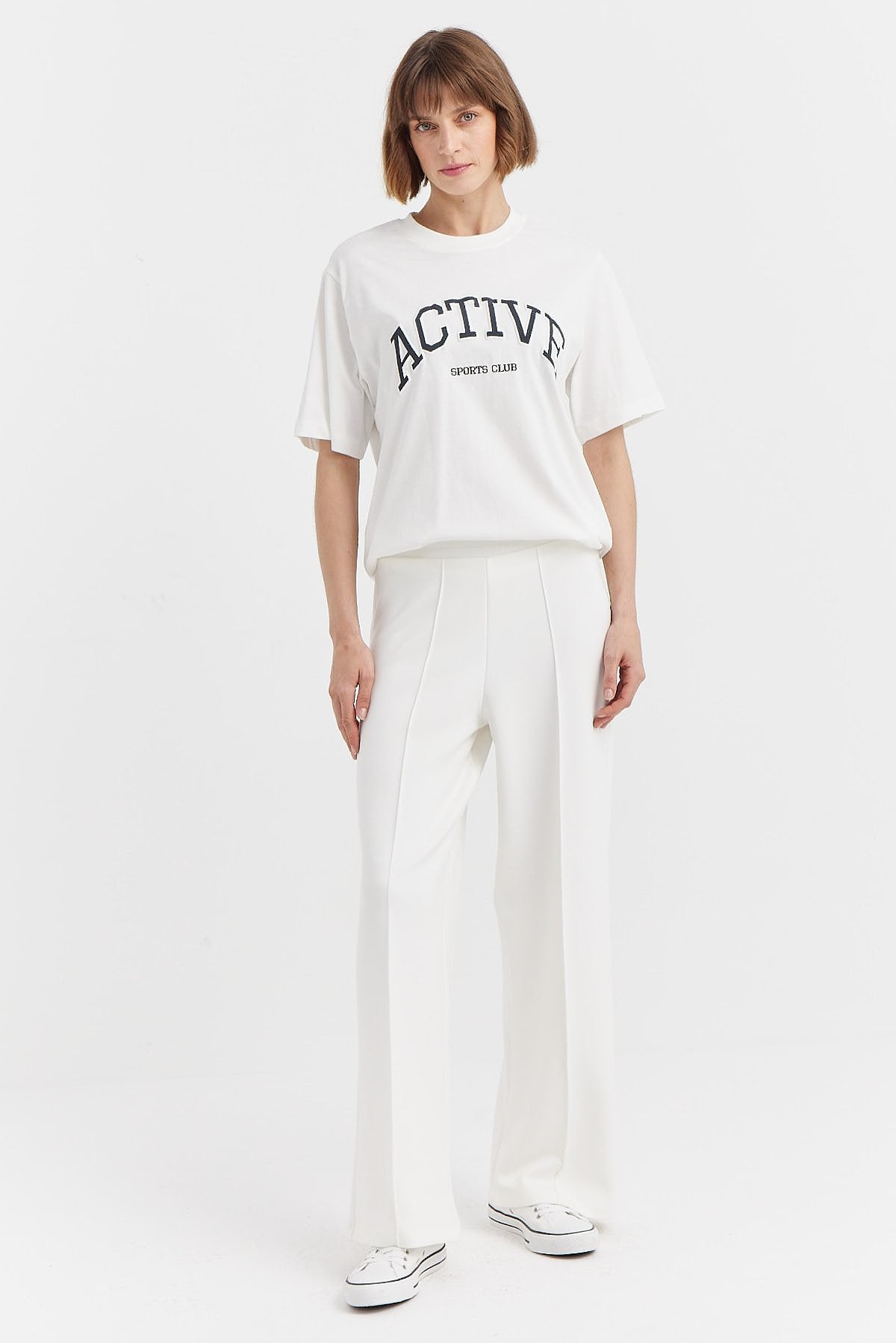 Women's Front Stitch Detail Sweat Bottom