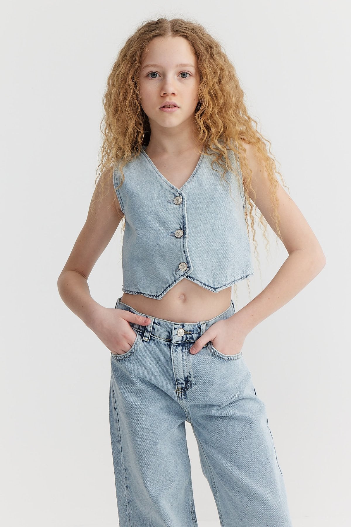 Girl's Denim Vest