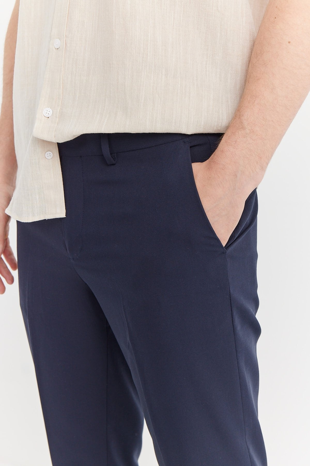 Men's Slim Fit Fabric Trousers