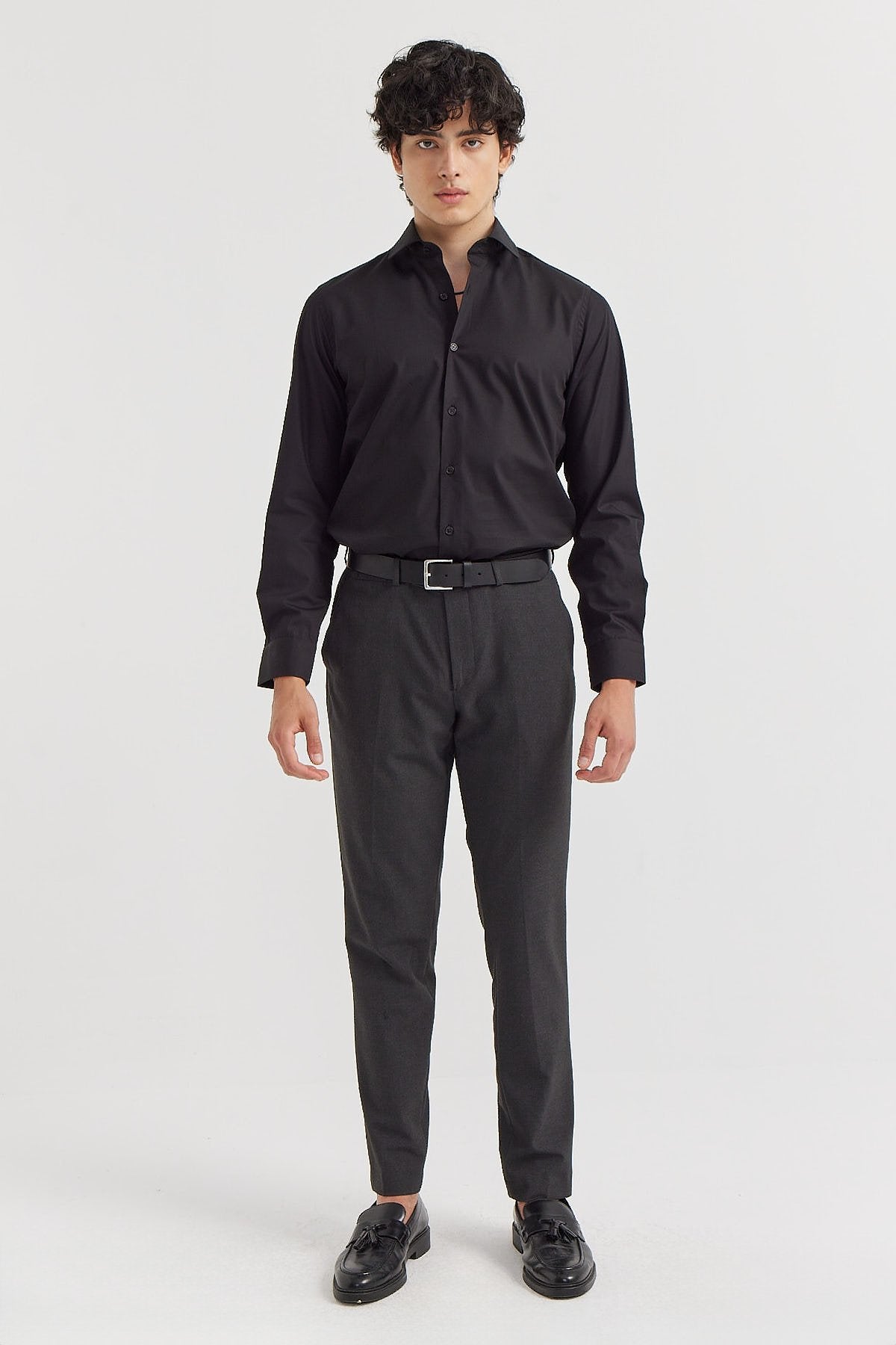 Men's Slim Fit Fabric Trousers