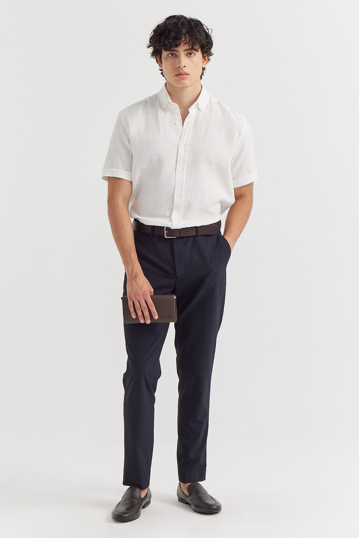 Men's Slim Fit Fabric Trousers