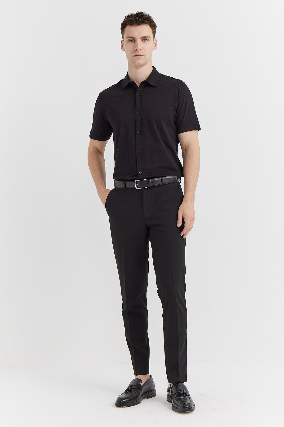 Men's Slim Fit Fabric Trousers