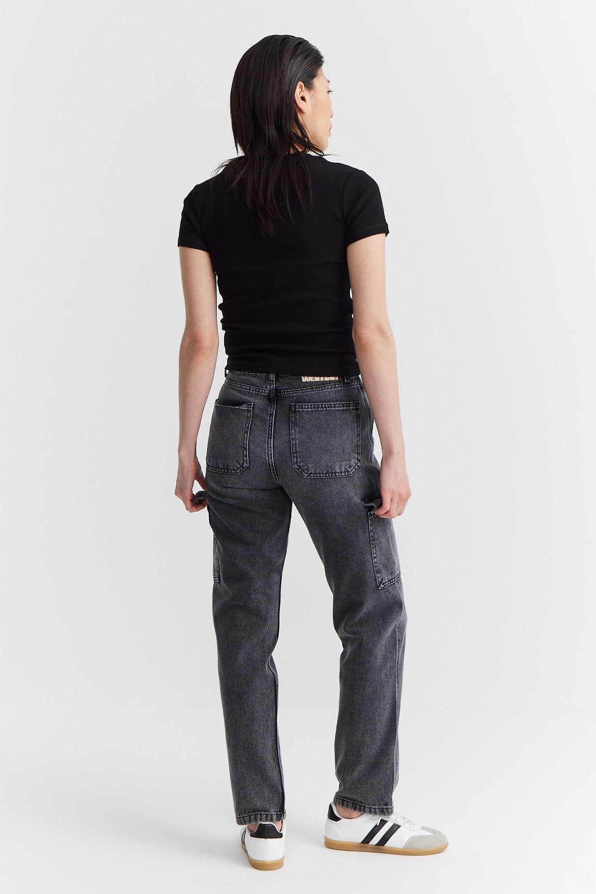 Women's High Waist Straight Leg Cargo Pants with Pockets