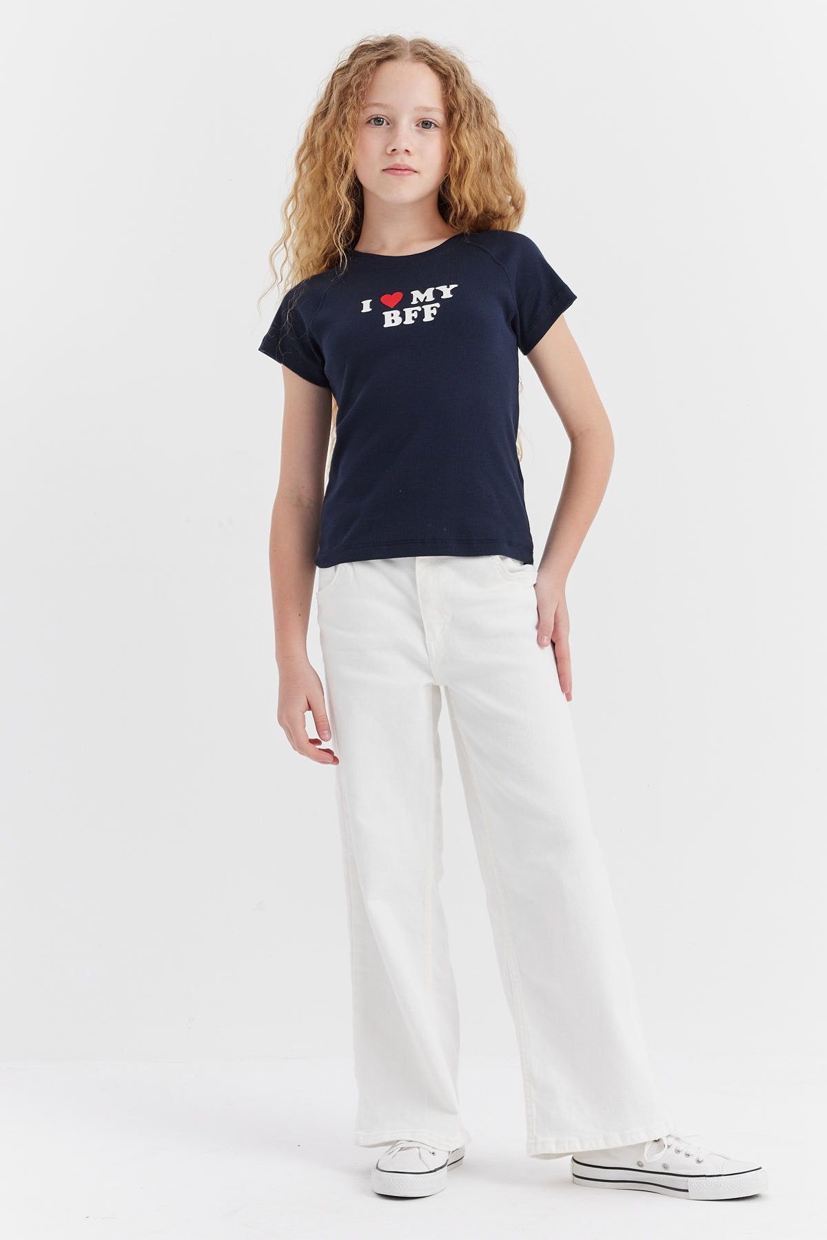 Girl's Wide Leg Straight Trousers