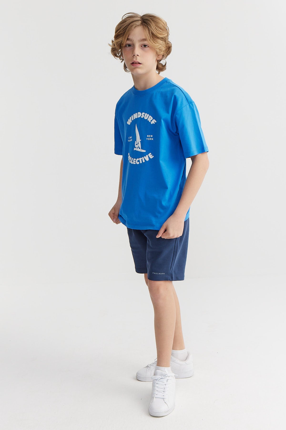 Boys' Tied Waist Paulmark Printed Shorts