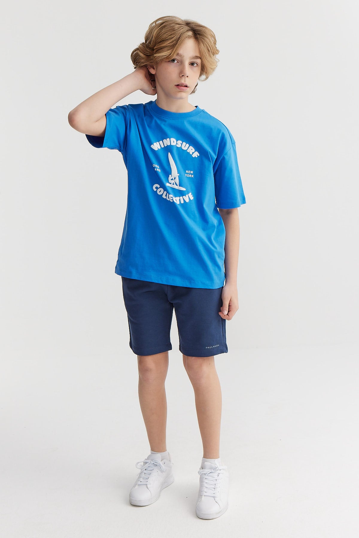 Boys' Tied Waist Paulmark Printed Shorts
