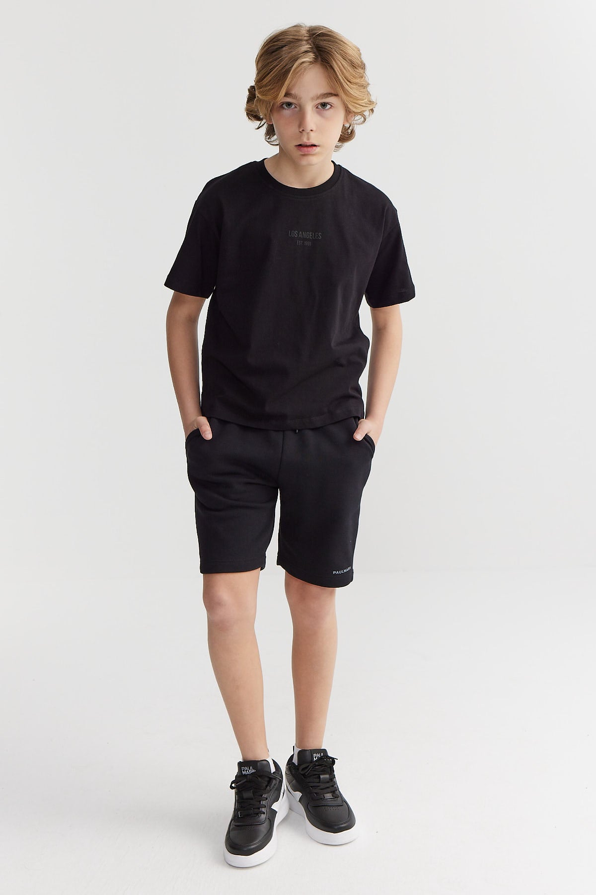 Boys' Tied Waist Paulmark Printed Shorts