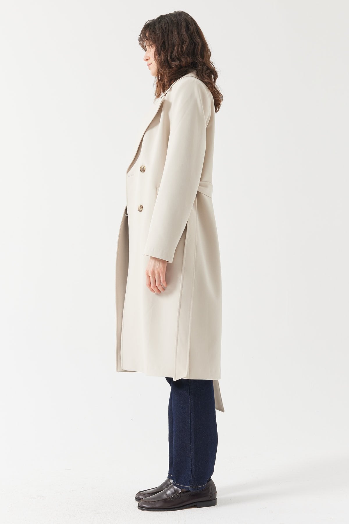 Women's Double-Breasted Closure Trench Coat