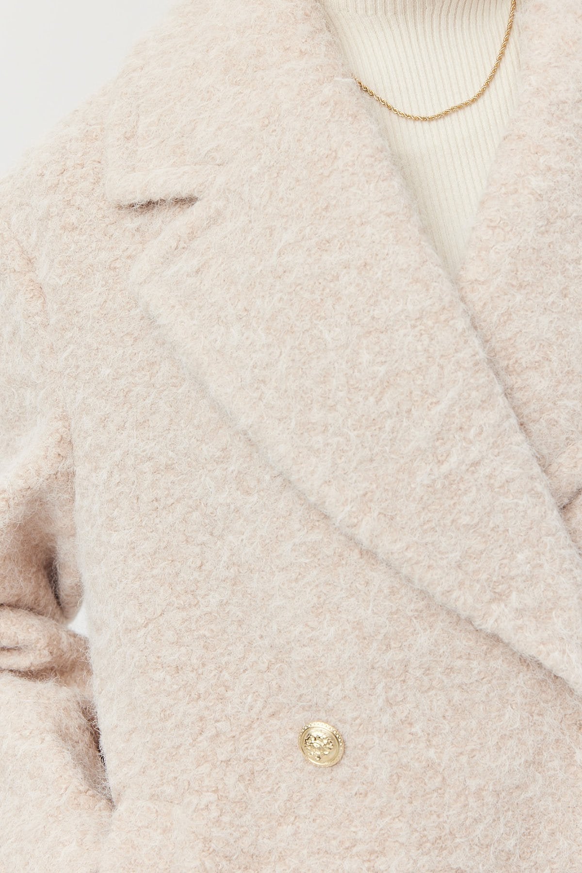 Women's Double-Breasted Boucle Short Coat