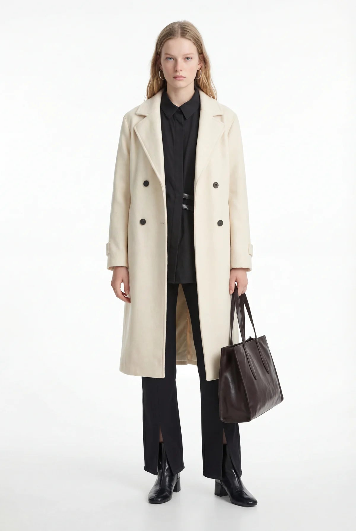 Women's Double-Breasted Bowl Coat
