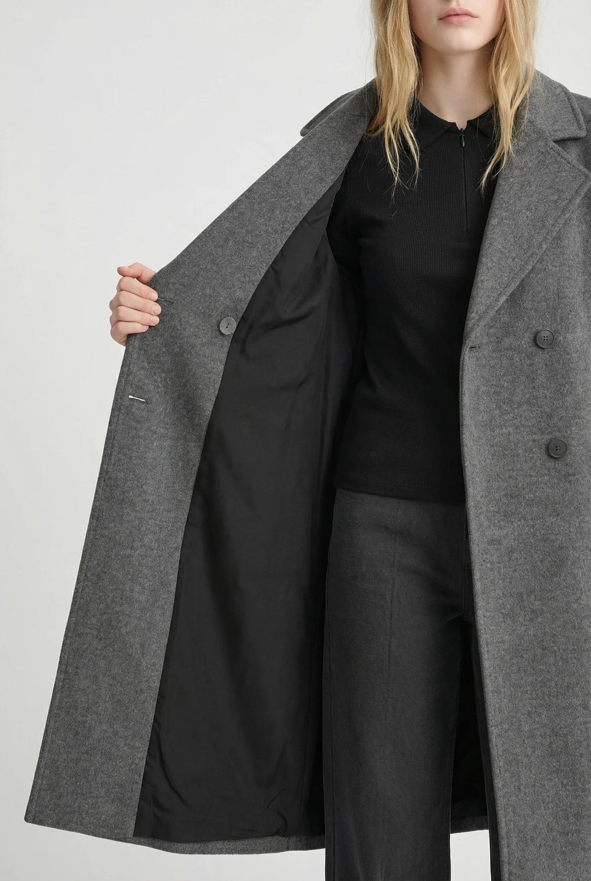 Women's Double-Breasted Bowl Coat