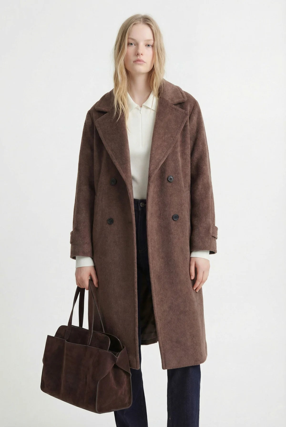 Women's Double-Breasted Bowl Coat