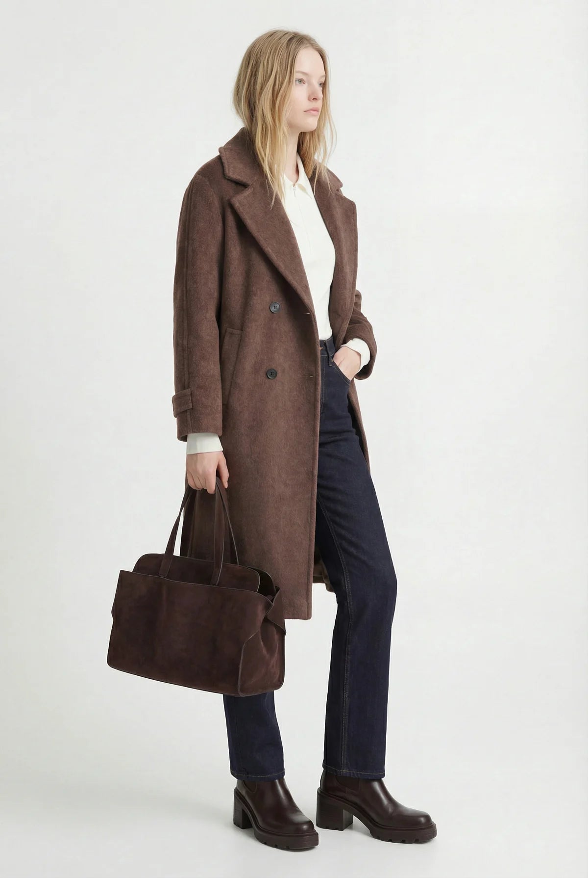 Women's Double-Breasted Bowl Coat