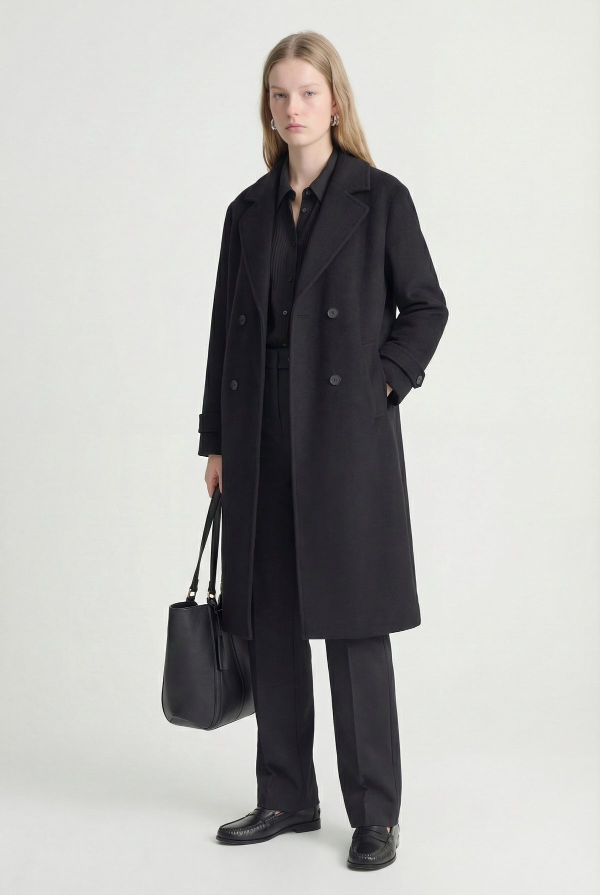 Women's Double-Breasted Bowl Coat