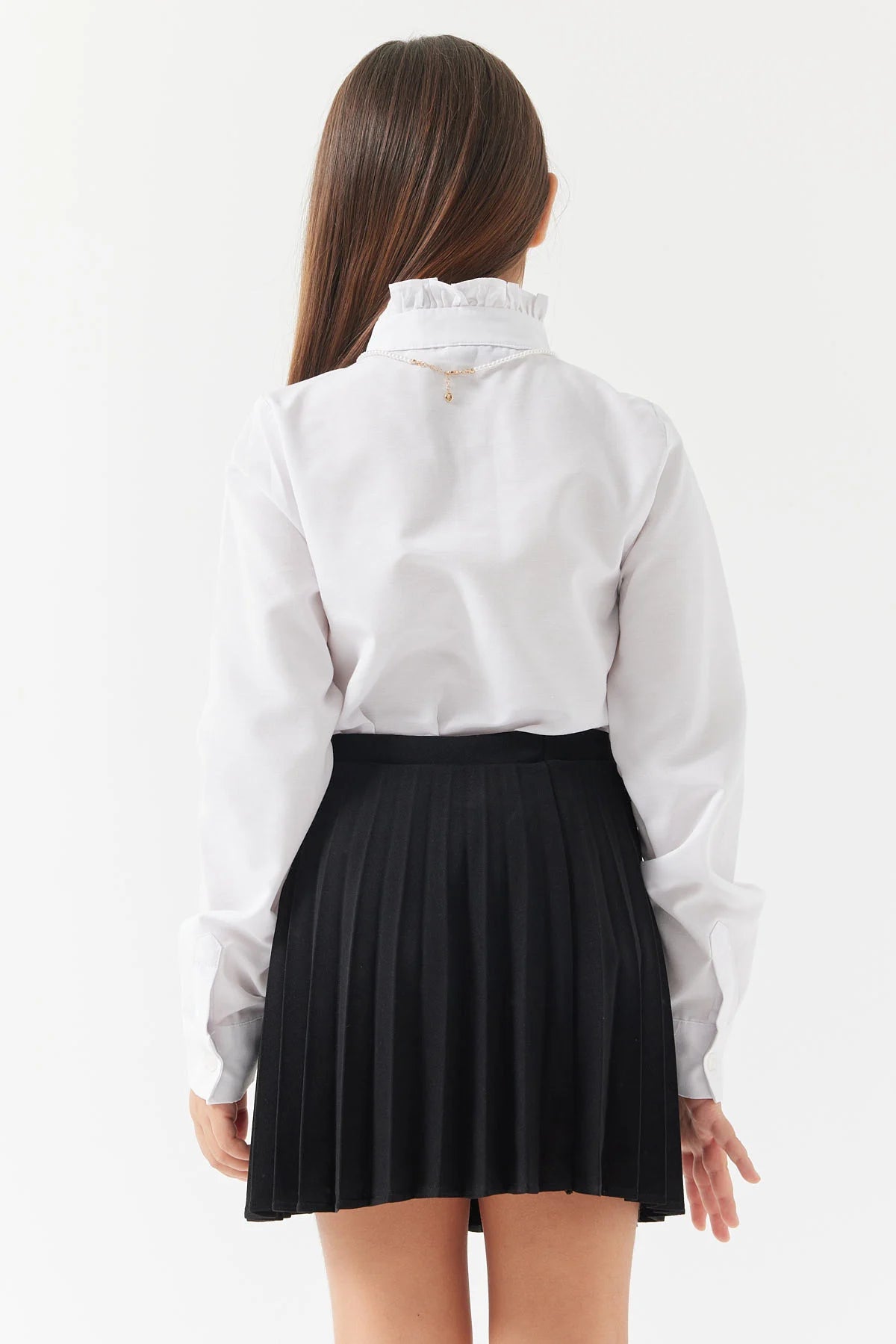 Girls' Shirt with Collar Detail