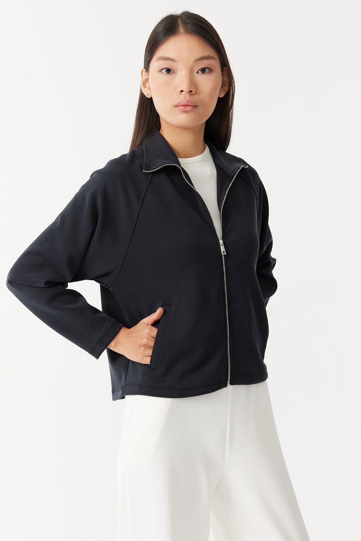 Women's Zippered Sweat Top