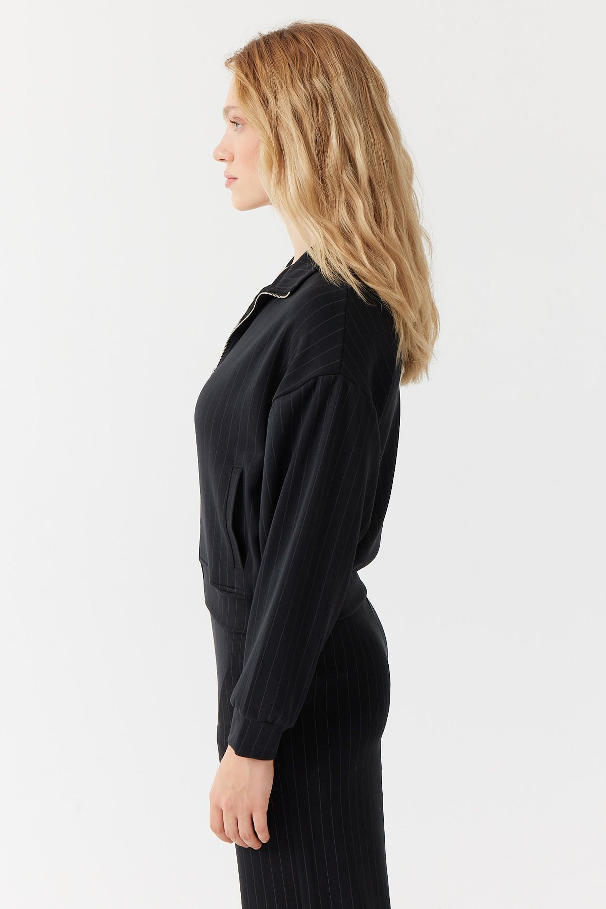 Women's Stand Collar Sweat Top