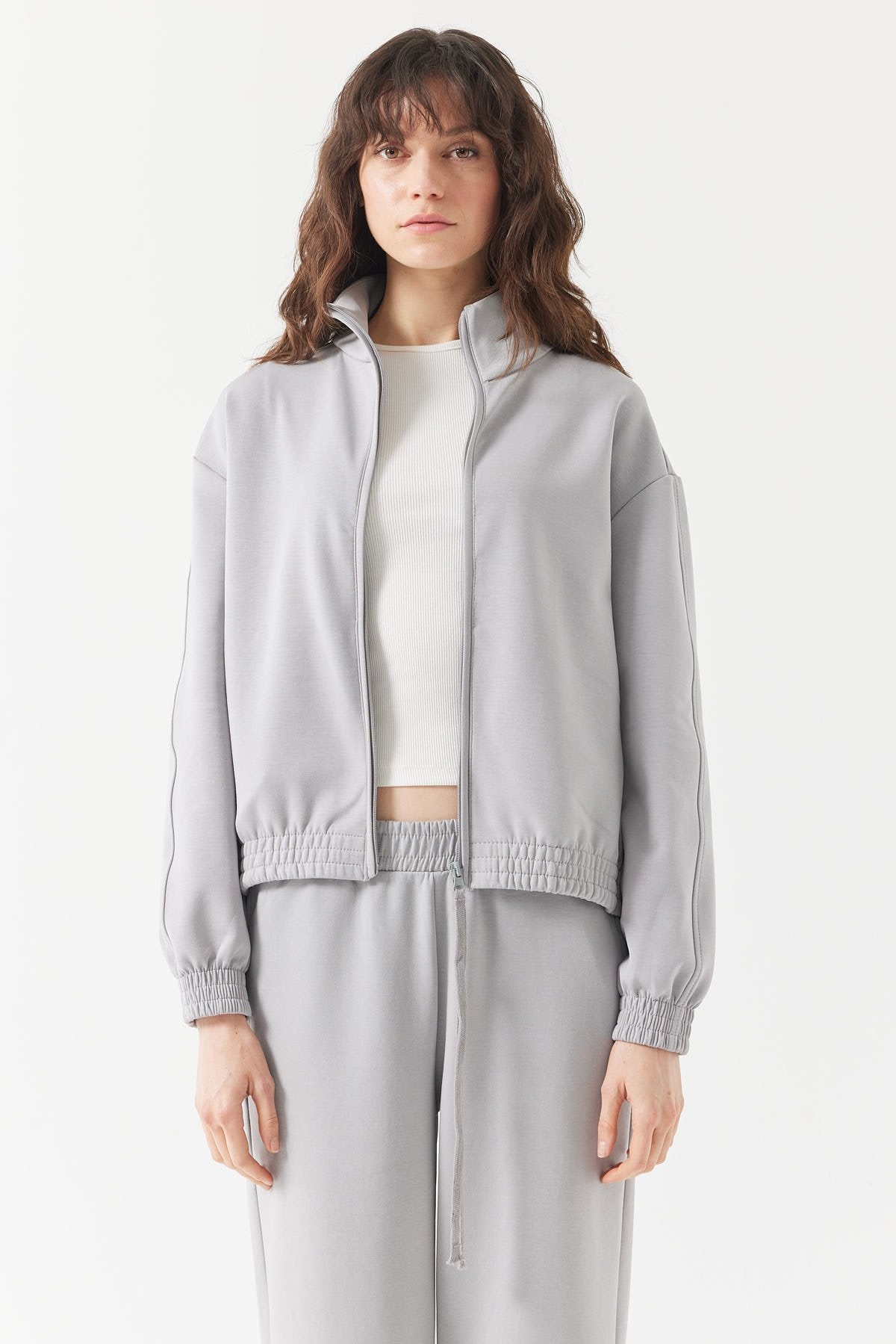 Women's Stand Collar Sweat Top