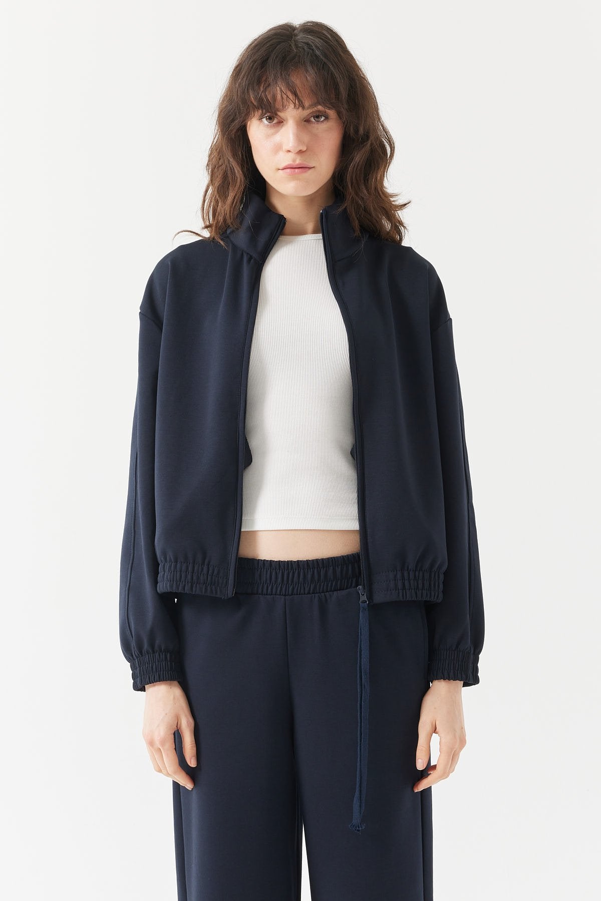 Women's Stand Collar Sweat Top