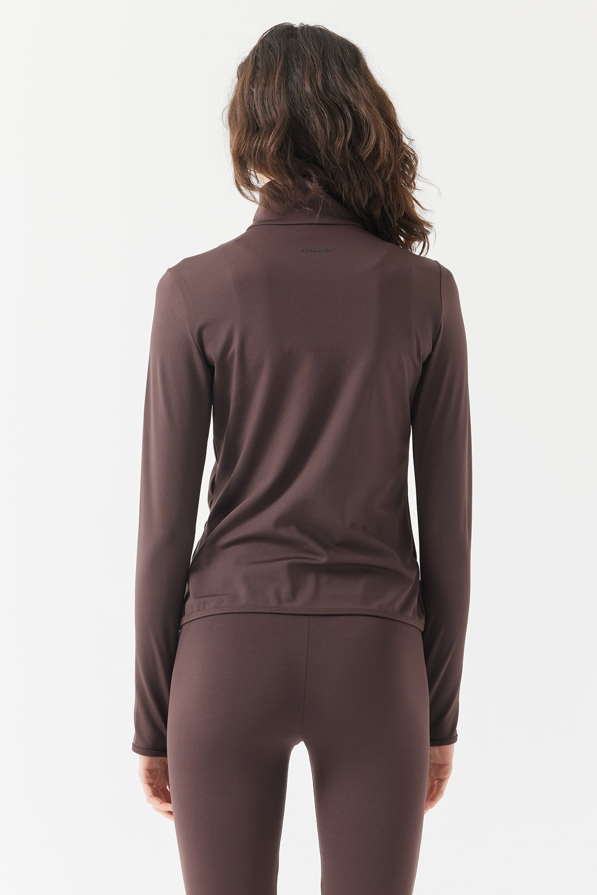 Women's Glove Detailed Zippered Thin Sweat Coat