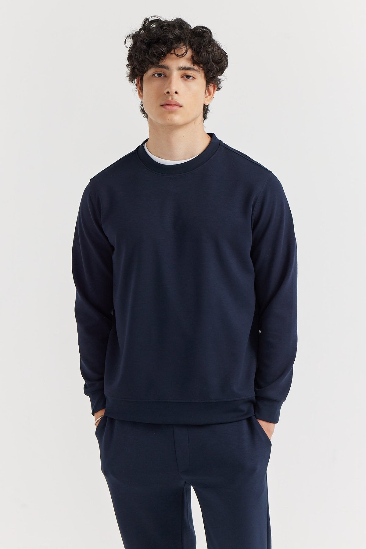 Men's Crew Neck Basic Sweat Top