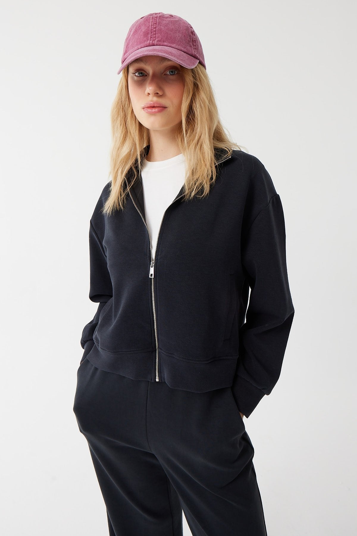 Women's Zippered Sweat Top