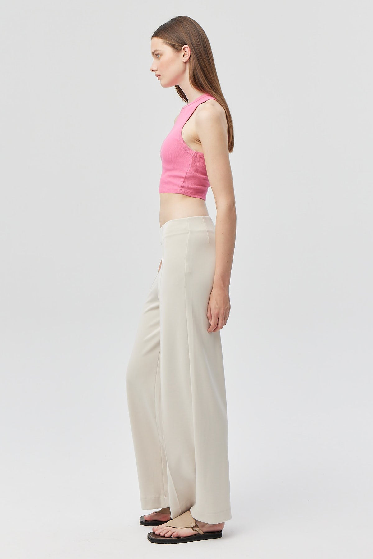 Women's Soft Texture Stitched Detail Trousers