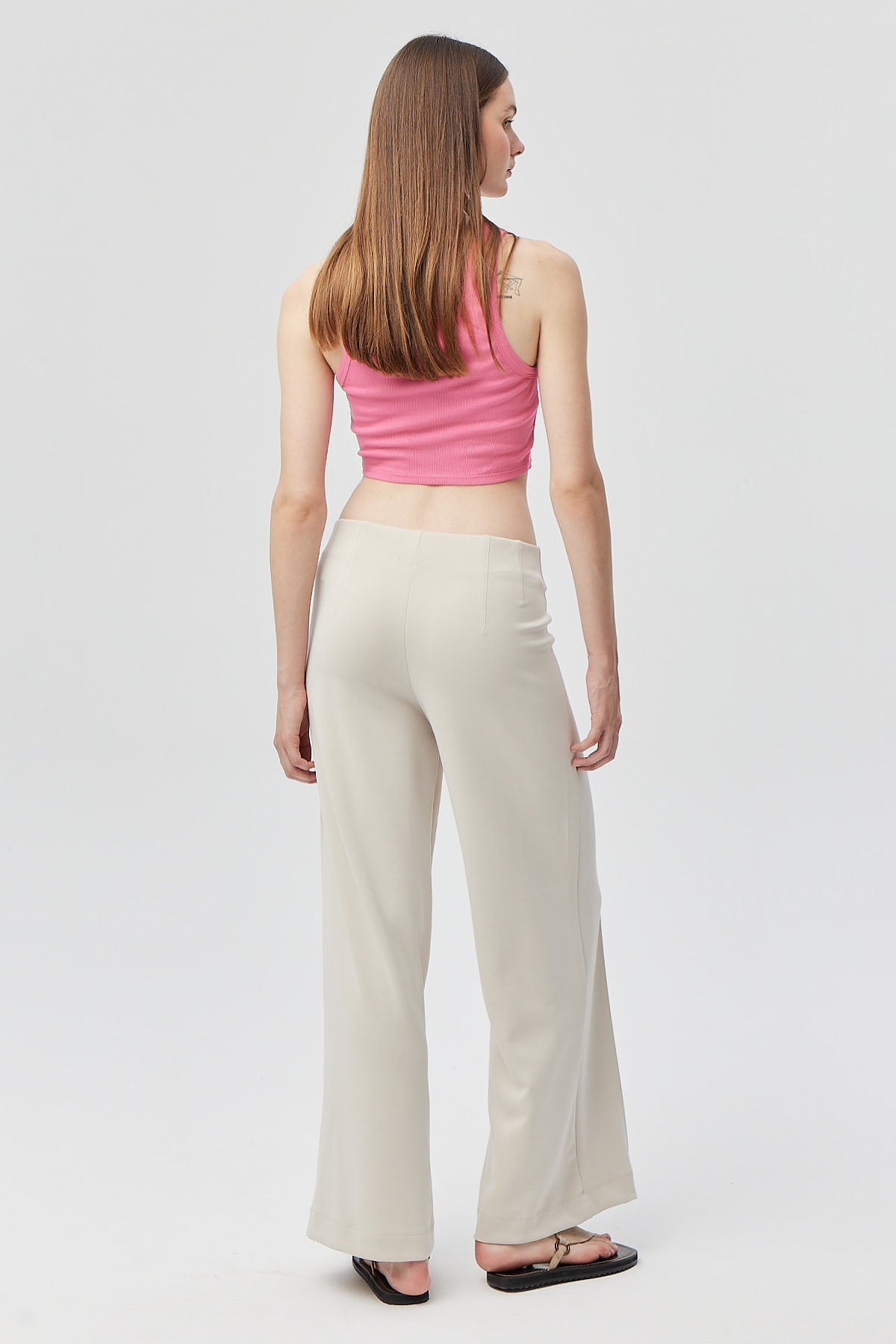 Women's Soft Texture Stitched Detail Trousers
