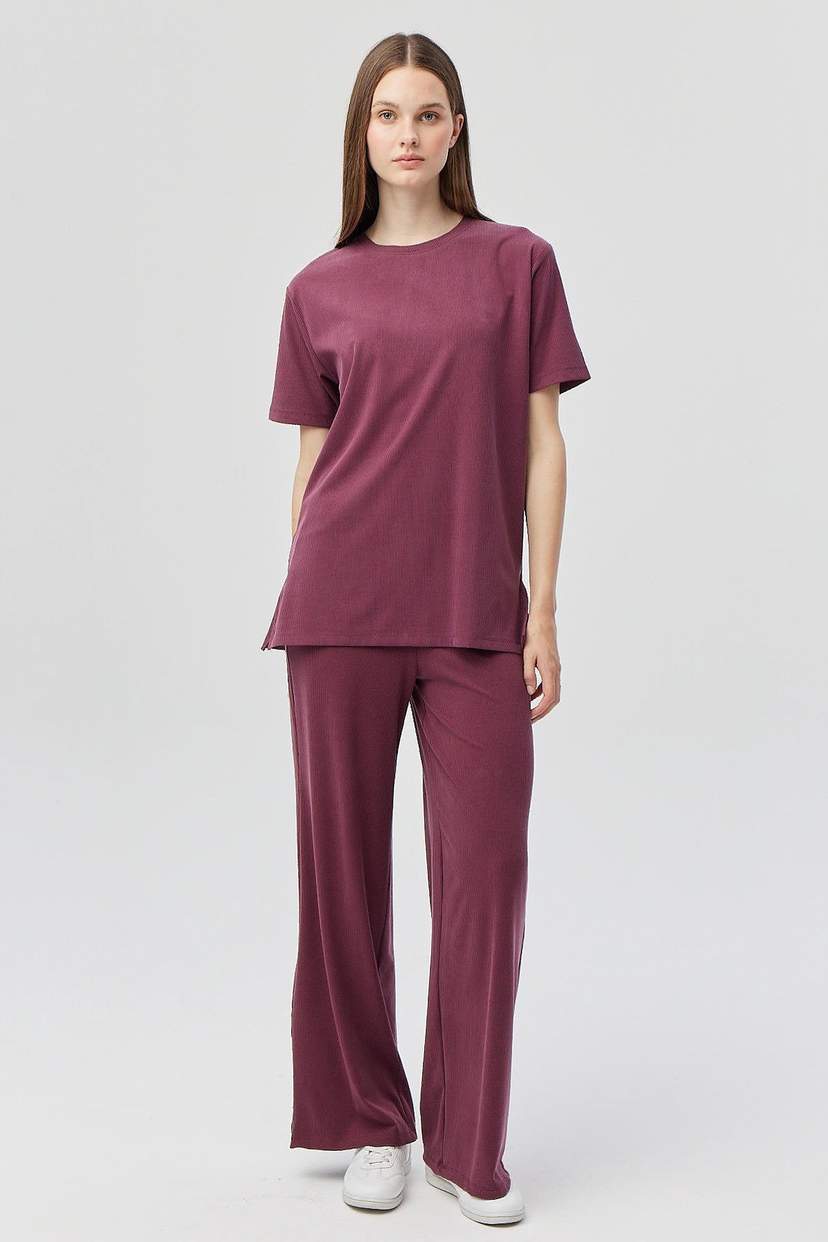 Women's Thin Ribbed Knit Trousers