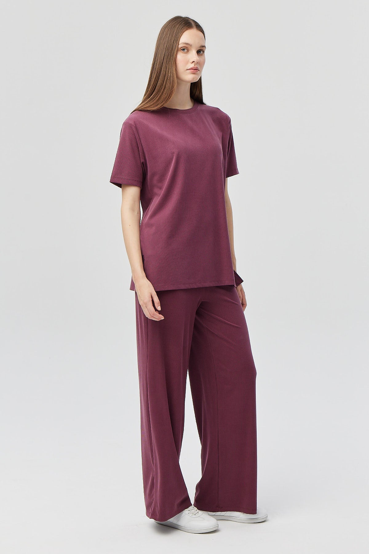 Women's Thin Ribbed Knit Trousers