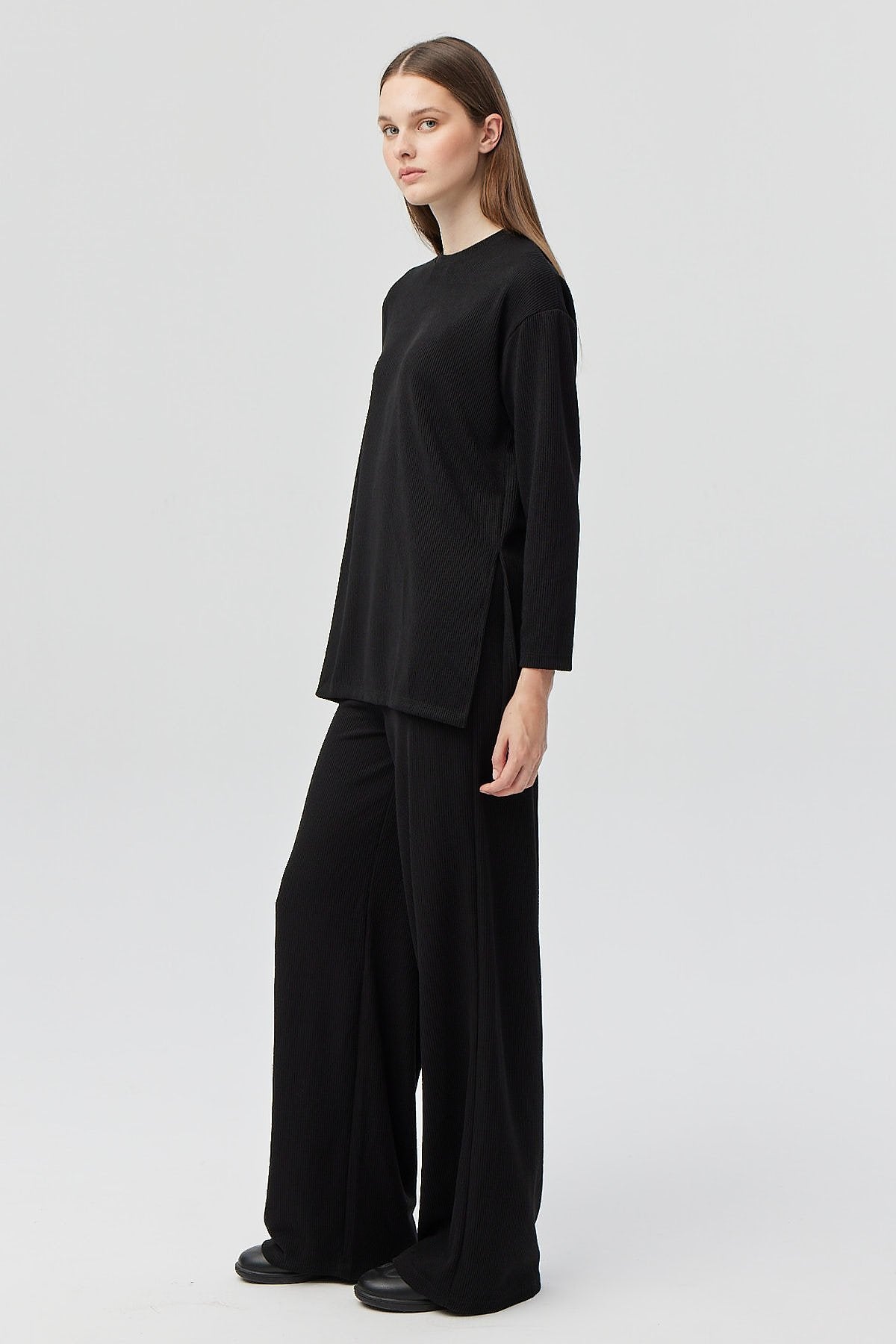 Women's Elastic Waist Knitted Trousers