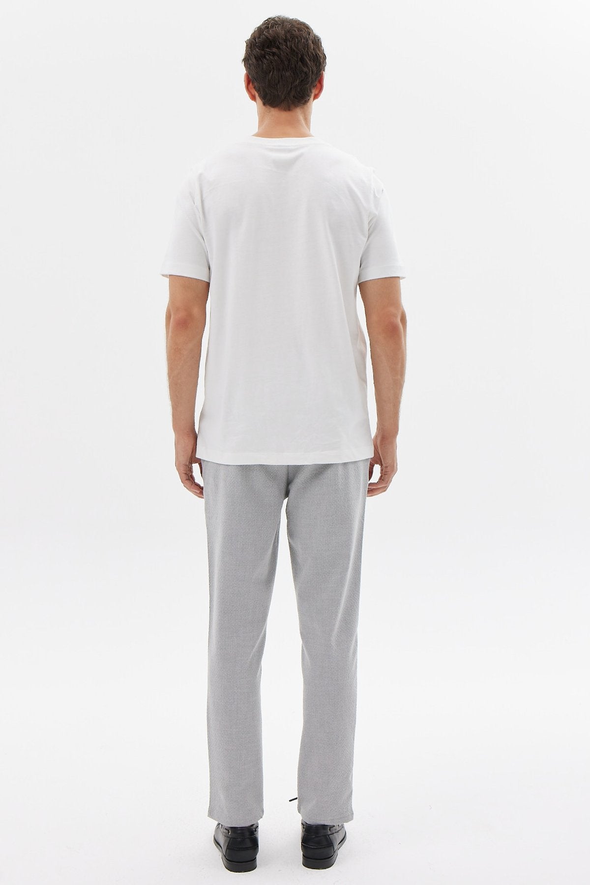Men's Textured Elastic Waist Jogger Pants