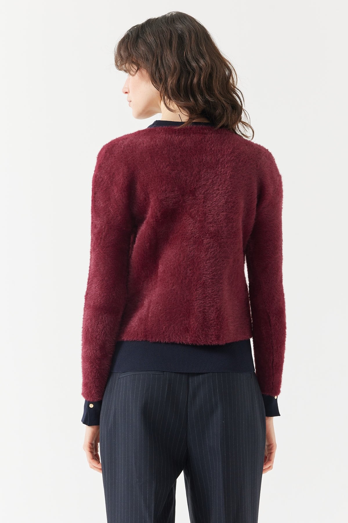 Women's Plush-Look Cardigan with Pockets