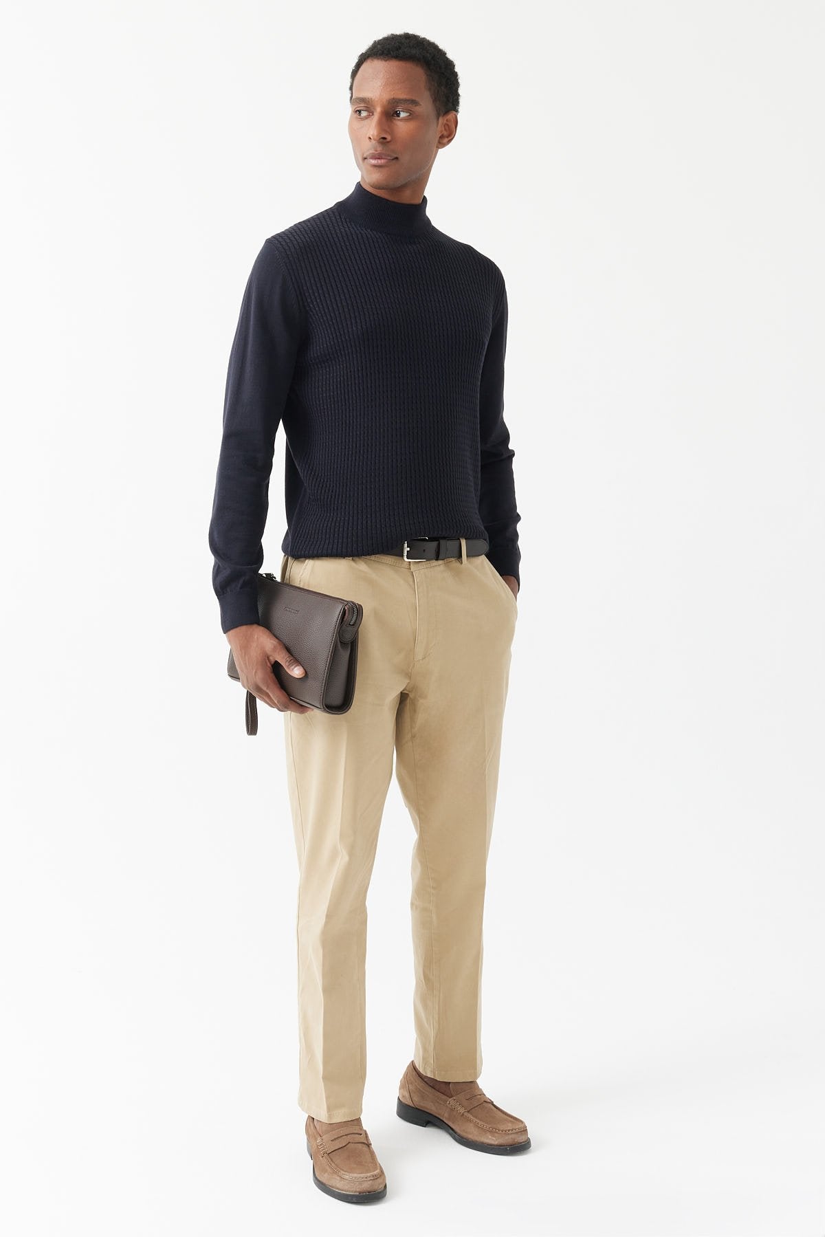 Men's Half Turtleneck Knit Sweater