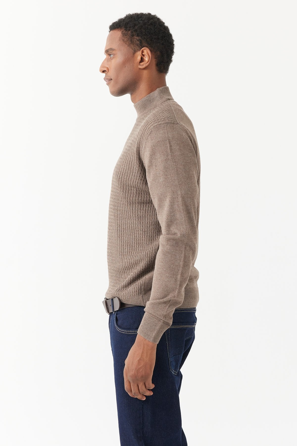 Men's Half Turtleneck Knit Sweater