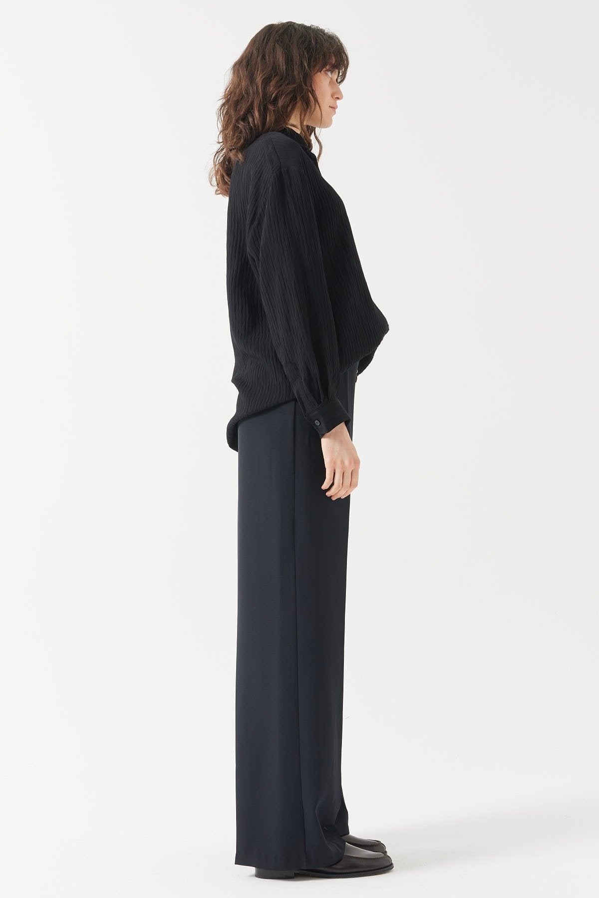 Women's Belted Fabric Trousers