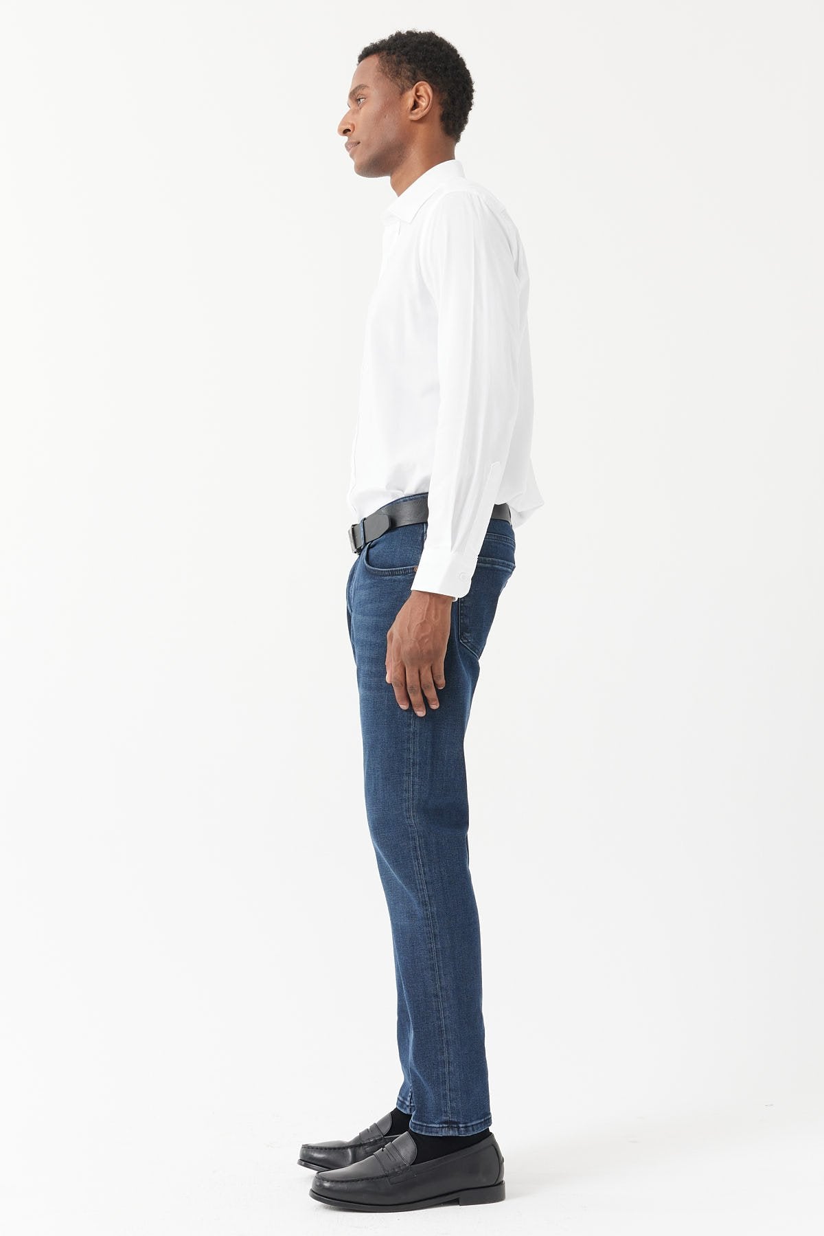 Men's High Waist Slim Fit Jeans