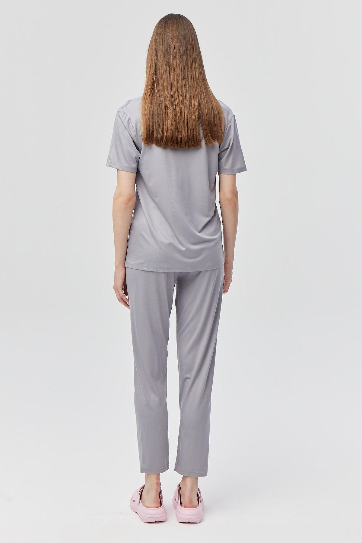 Women's V-Neck Short Sleeve Pajama Set