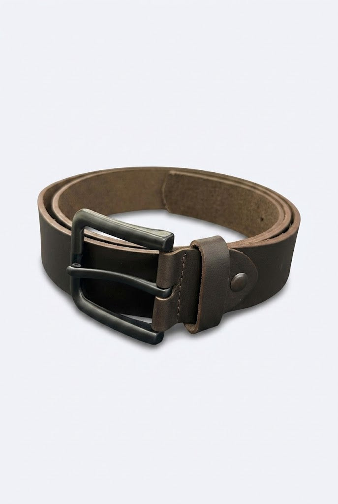 MEN'S LEATHER WRAP BELT WITH BUCKLE