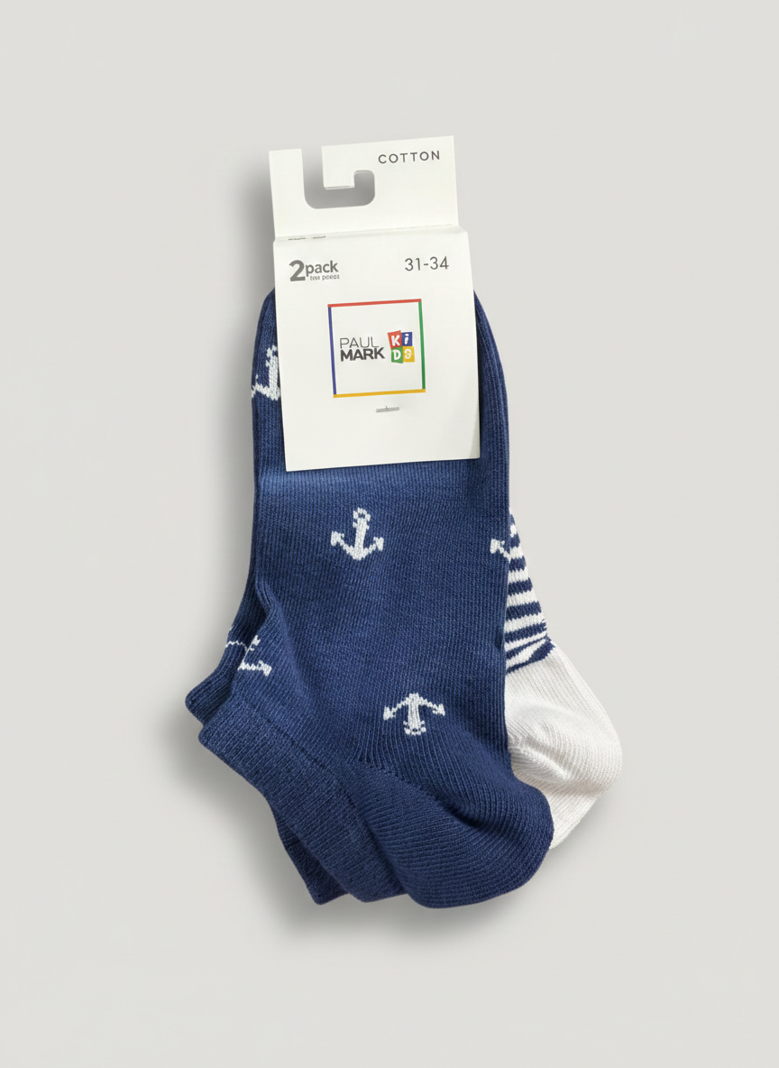 Unisex Kids Mixed Bootie Socks Two-Pack