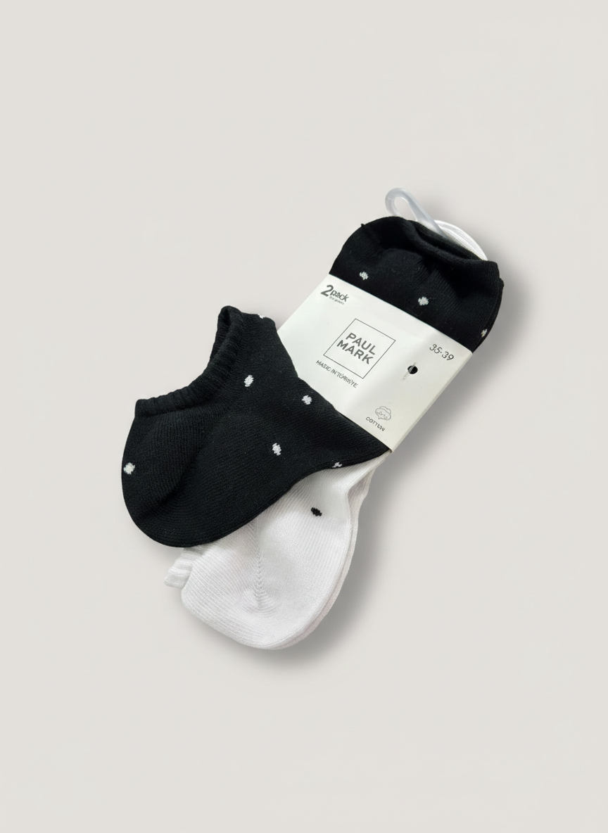 WOMEN'S COTTON POLKA DOT 2-PACK SOCKS