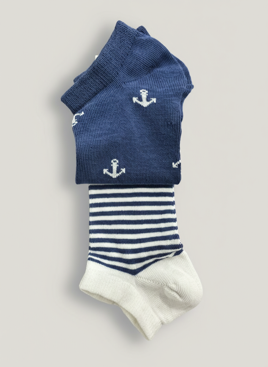 Unisex Kids Mixed Bootie Socks Two-Pack