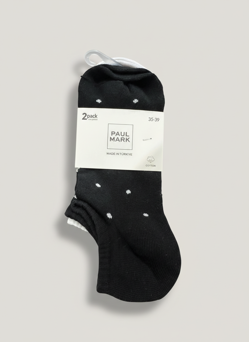 WOMEN'S COTTON POLKA DOT 2-PACK SOCKS