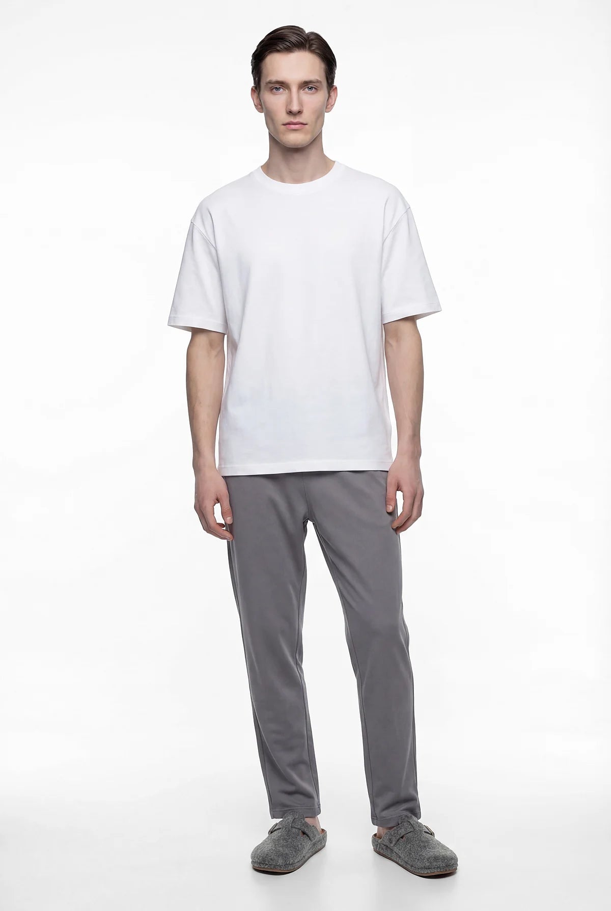 Men's Basic Pajama Bottoms with Elastic Waistband