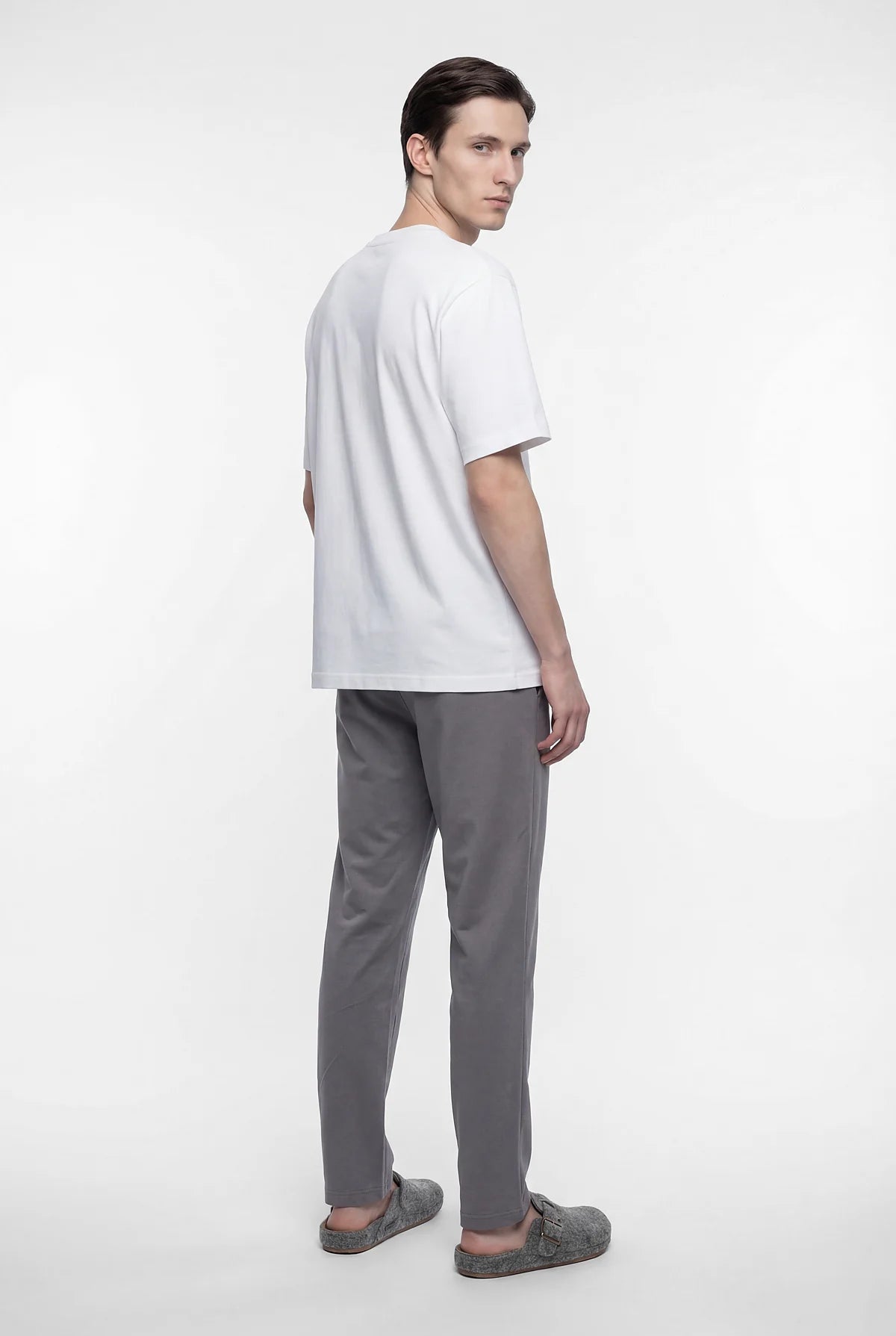 Men's Basic Pajama Bottoms with Elastic Waistband
