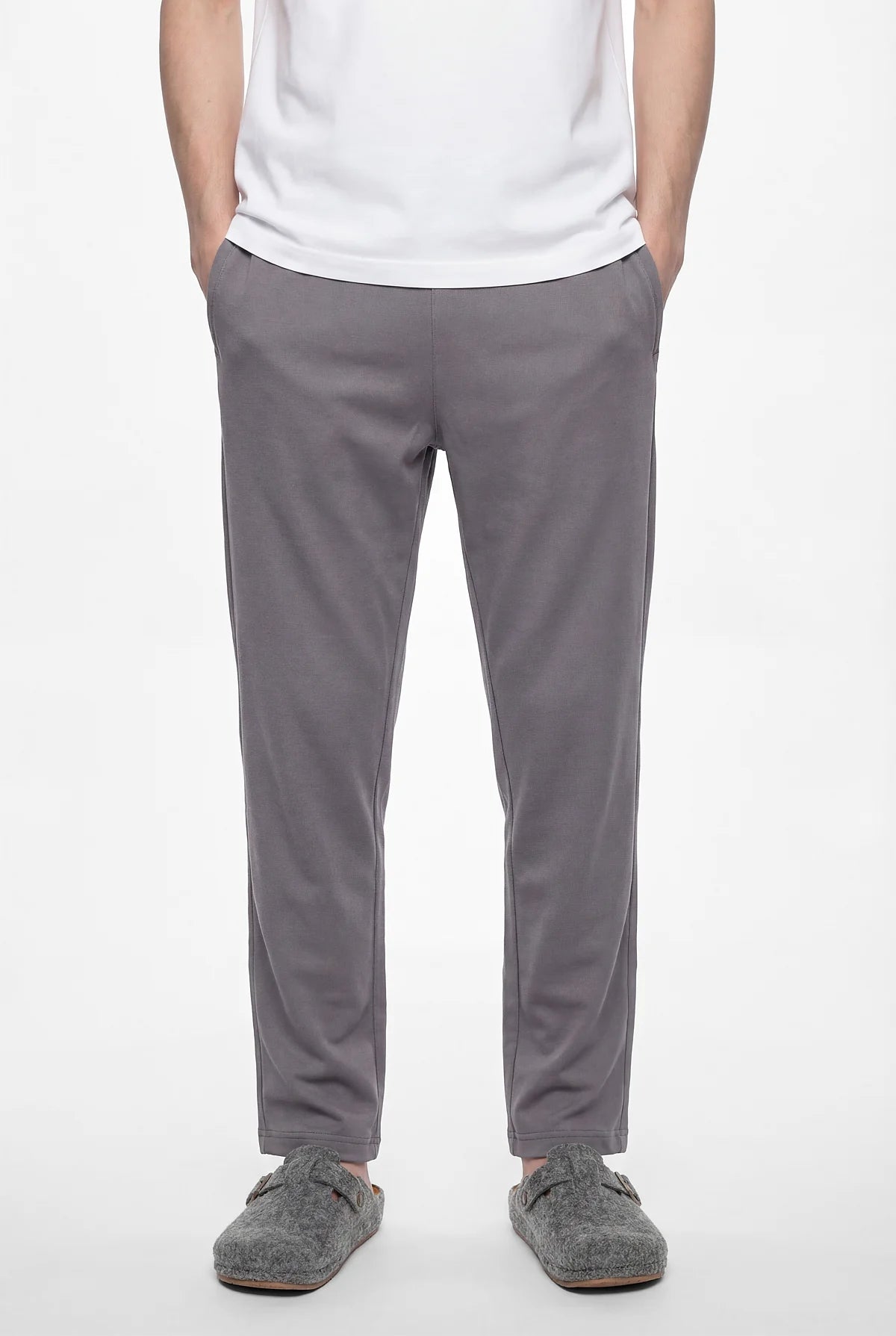 Men's Basic Pajama Bottoms with Elastic Waistband